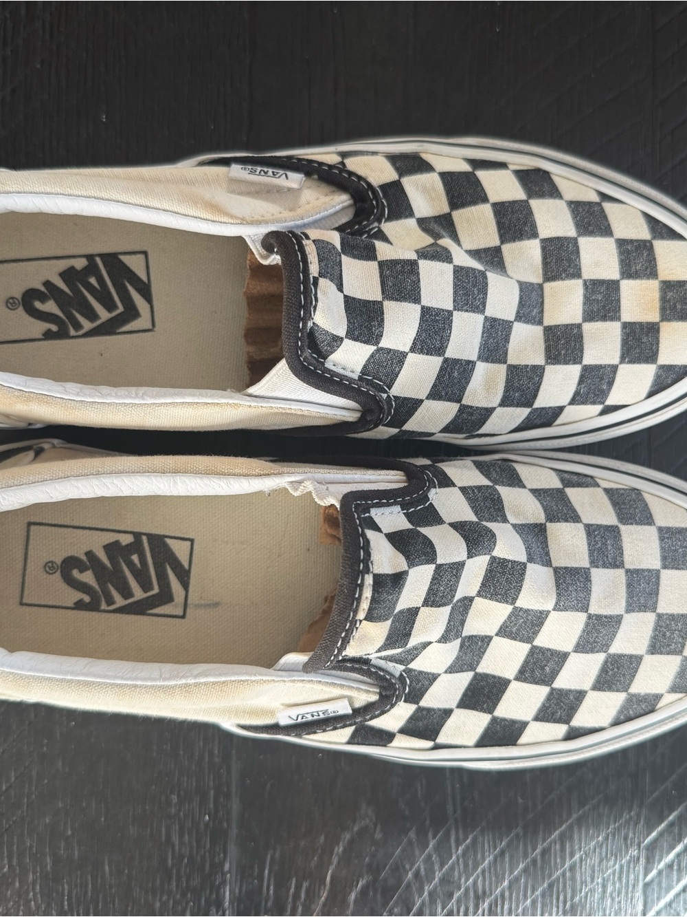 Vans platform Checkerboard Slip-On Loafers — Black & White - Picture 5 of 11